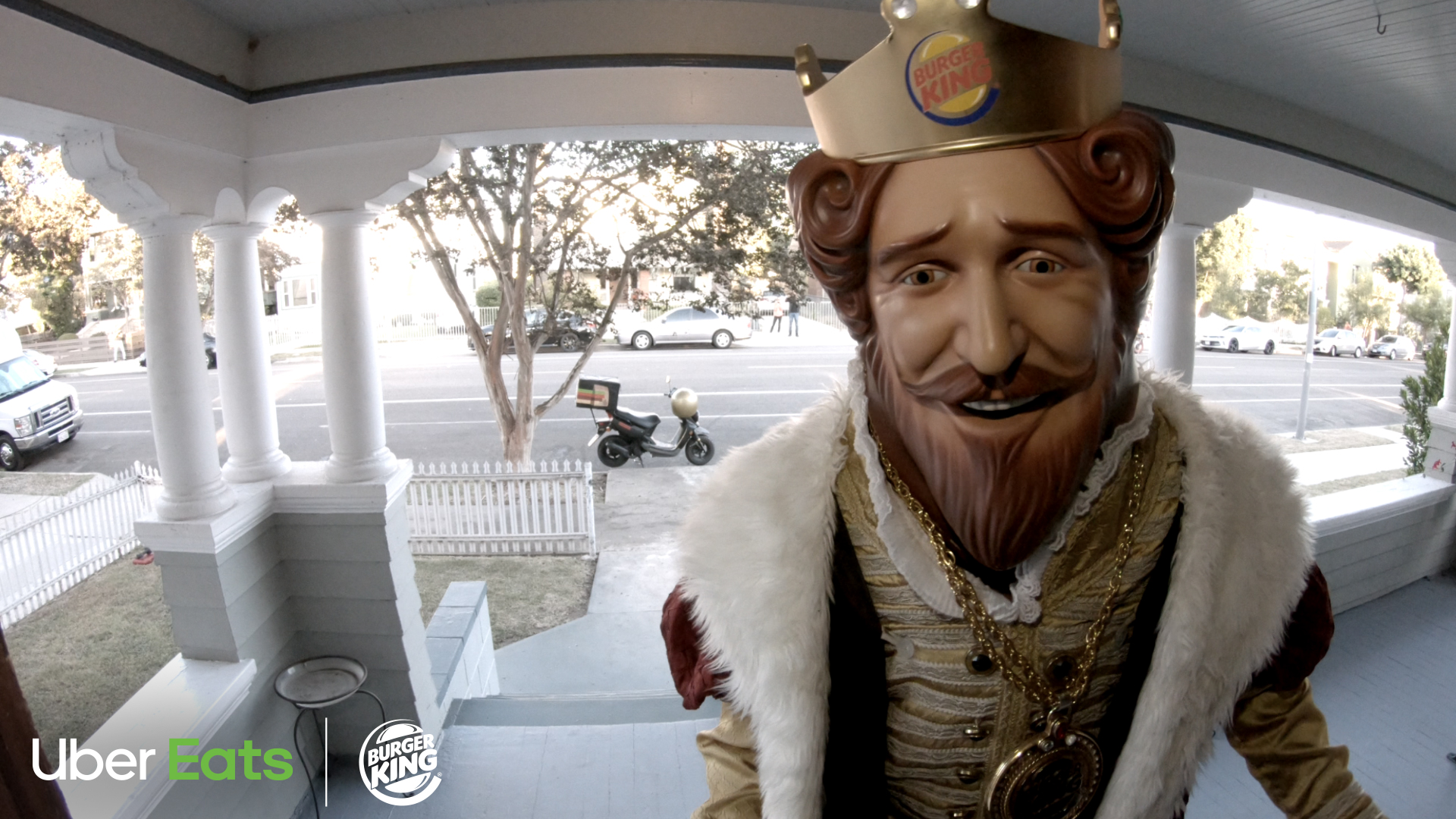 Burger King’s Mascot Hand-Delivers Food Through Uber Eats in this